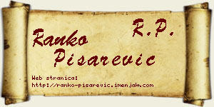 Ranko Pisarević vizit kartica